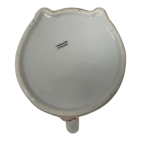 Handcrafted Gentlemen Pink Pig Teapot Blue Jacket Hat Tie Courting Kitschy Vtg - Picture 6 of 6